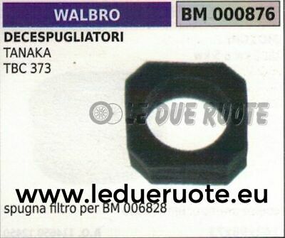 SPUGNA FILTRO ARIA DECESPUGLIATORE TAS TANAKA TBC 373 CARBURATORE WALBRO