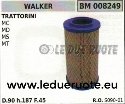 FILTRO ARIA COMPLETO TRATTORINO RASAERBA tosaerba WALKER MC MD MS MT 90x187x45
