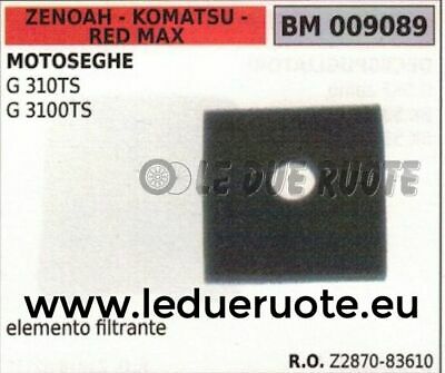 Z287083610 SPUGNA FILTRO ARIA MOTOSEGA ZENOAH KOMATSU RED MAX G 310TS 3100TS