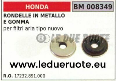 1723289100 COPPIA RONDELLE GOMMA/METALLO PER FILTRO ARIA MOTORE HONDA NUOVO TIPO