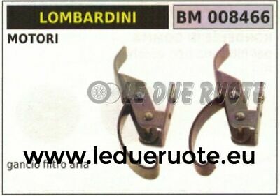 COPPIA GANCI agganci FILTRO ARIA MOTORE LOMBARDINI
