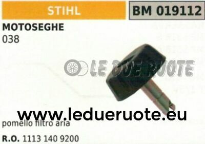 11131409200 POMELLO MANOPOLA CHIUSURA FILTRO ARIA MOTOSEGA STIHL 038