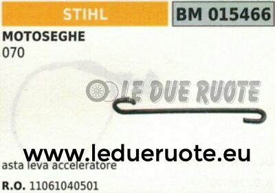 11061040501 ASTINA ASTA LEVA LEVETTA ACCELERATORE GAS MOTOSEGA STIHL 070