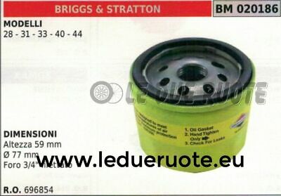 696854 FILTRO OLIO MOTORE BRIGGS & STRATTON 28 31 33 40 44 59x77 3/4"