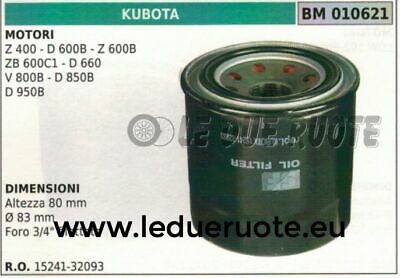 1524132093 FILTRO OLIO MOTORE KUBOTA D 850B 950B 80x83