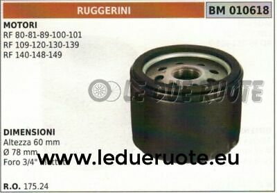 17524 FILTRO OLIO MOTORE RUGGERINI RF 140 140 149 60x78