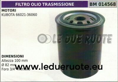 12445035100 FILTRO OLIO TRASMISSIONE TRATTORINO KUBOTA 66021 36060 100x82