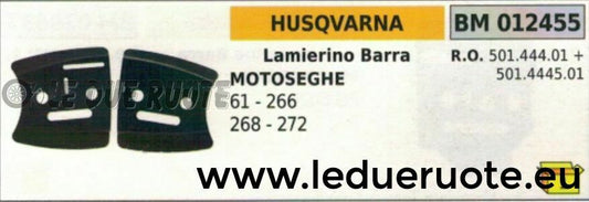 50144401 50144501 KIT LAMIERINO BARRA MOTOSEGA HUSQVARNA 61 266 268 272