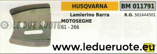 501444501 LAMIERINO BARRA MOTOSEGA HUSQVARNA 61 266