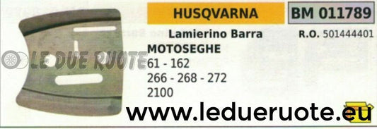 501444401 LAMIERINO BARRA MOTOSEGA HUSQVARNA 61 162 266 268 272 2100