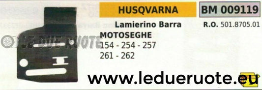 501870501 LAMIERINO BARRA MOTOSEGA HUSQVARNA 154 254 257 261 262