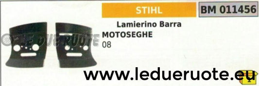 COPPIA KIT 2X LAMIERINO BARRA 2 MOTOSEGA STIHL 08