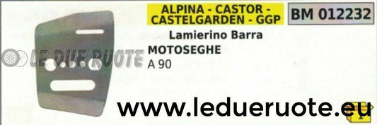II LAMIERINO BARRA MOTOSEGA ALPINA 90 CASTOR 90 CASTELGARDEN 90