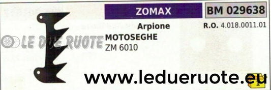 4018001101 ARPIONE ROSTRO MOTOSEGA ZOMAX ZM 6010 60cc