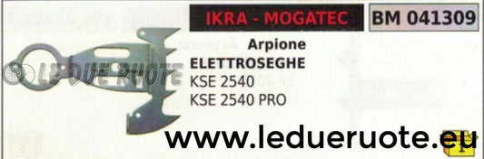 ARPIONE LAMIERINO ROSTRO MOTOSEGA ELETTRICA ELETTROSEGA IKRA MOGATEC KSE 2540