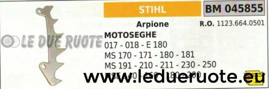 11236640501 ARPIONE ROSTRO MOTOSEGA ELETTRICA STIHL MSE 140 160 180 200