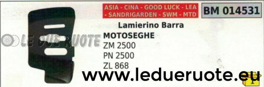 LAMIERINO BARRA MOTOSEGA CINESE DA POTA SANDRIGARDEN SWM MTD ZM PN 2500 ZL 868