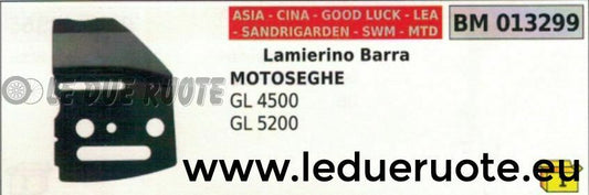 LAMIERINO BARRA I MOTOSEGA CINESE IMPORTAZIONE SANDRIGARDEN SWM MTD GL 4500 5200