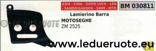 LAMIERINO BARRA 2 MOTOSEGA CINESE DA POTA SANDRIGARDEN SWM MTD LEA ZM 2525