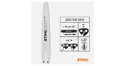 30050083405 BARRA ORIGINALE 30cm 1/4" 1,1 MOTOSEGA STIHL MS150T MS151T MSA160T MSA161T