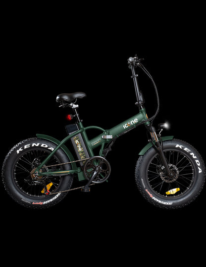 BICI BICICLETTA ELETTRICA FATBIKE RICHIUDIBILE ICONE MARINES GREEN 20"
