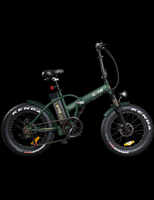 BICI BICICLETTA ELETTRICA FATBIKE RICHIUDIBILE ICONE MARINES GREEN 20"