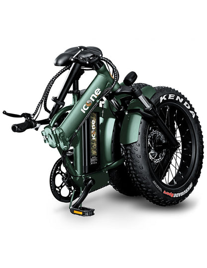 BICI BICICLETTA ELETTRICA FATBIKE RICHIUDIBILE ICONE MARINES GREEN 20"