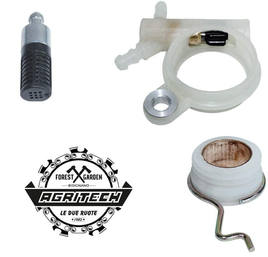 11436403201 + 11236407102 + 11236403800 KIT POMPA OLIO + GIRANTE VITE SENZA FINE + FILTRO OLIO PER MOTOSEGA STIHL MS231 MS251