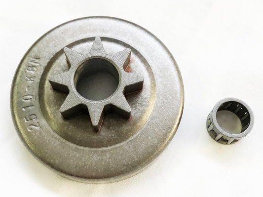 PIGNONE CAMPANA FRIZIONE MOTOSEGA ECHO CS2511TESC-NK 1/4" 8 DENTI COMPLETO DI GABIETTA A RULLI