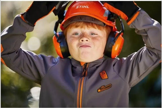 0420 460 0001 CASCO GIOCCATOLO ORIGINALE STIHL PER BAMBINI 3+ idea regalo