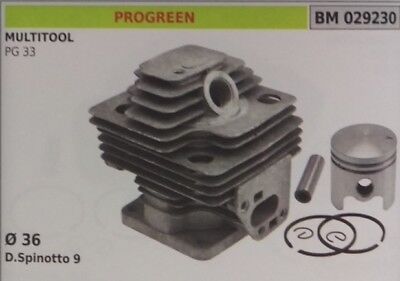 CILINDRO E PISTONE COMPLETO MULTITOOL potatore PROGREEN PG33 ATTILA ADG 34C Ø36