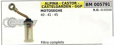 4150160 TUBO CON FILTRO OLIO COMPLETO MOTOSEGA CASTOR ALPINA 40 41 45