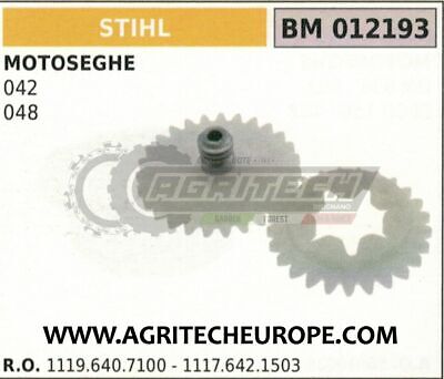 11196407100 VITE SENZA FINE CHIOCCIOLA POMPA OLIO MOTOSEGA STIHL 042 048