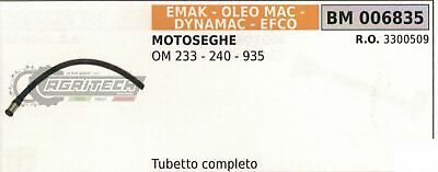 TUBO OLIO COMPLETO MOTOSEGA CINESE OLEOMAC 233 240 935