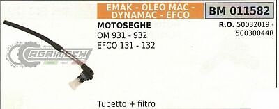 50030044R TUBO FILTRO OLIO COMPLETO MOTOSEGA OLEOMAC 931 932 EFCO 131 132
