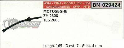 TUBO OLIO MOTOSEGA CINESE SANDRIGARDEN MTD SWM ZM2600 TCS2600 165mm