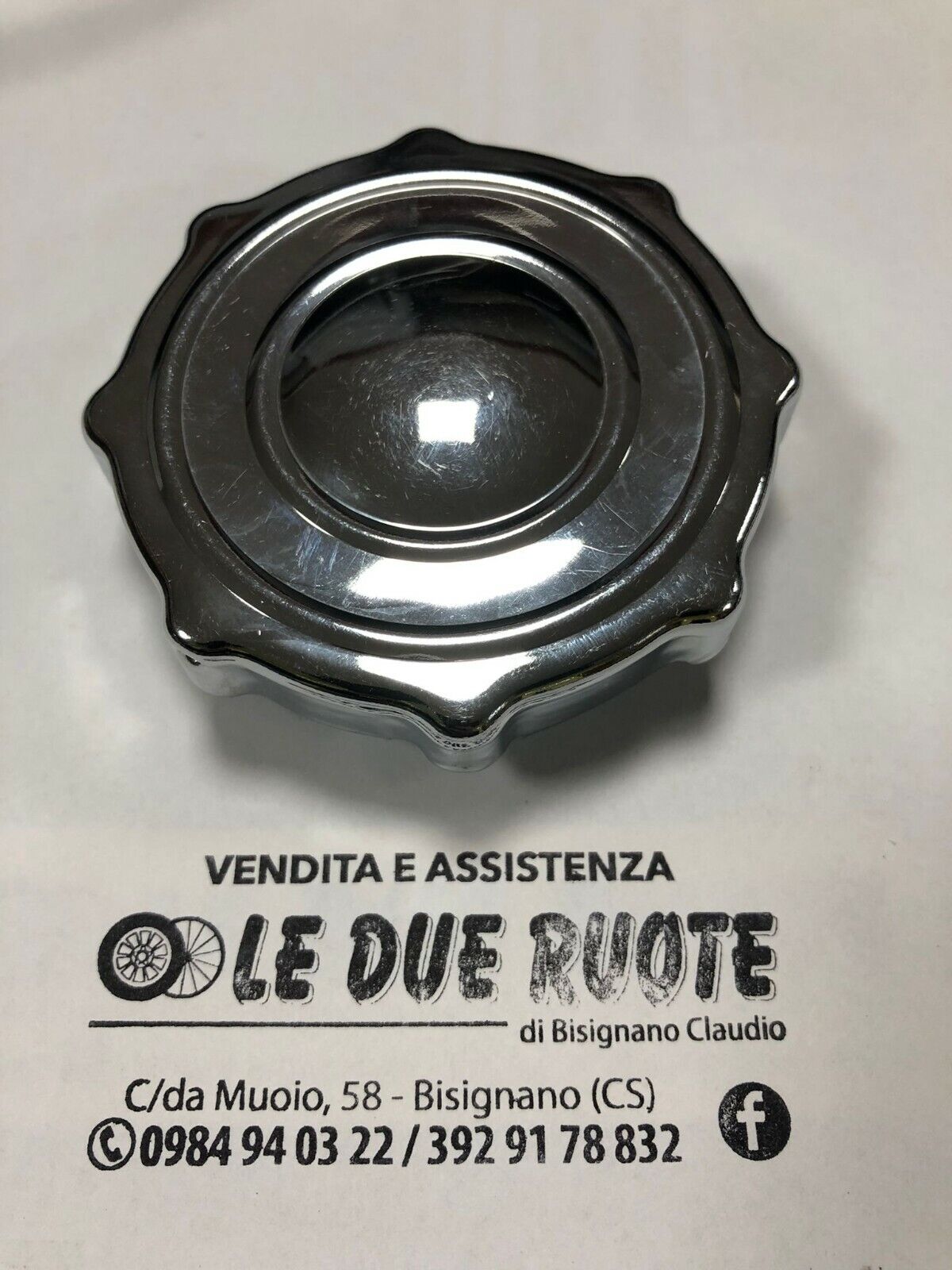 TAPPO SERBATOIO BENZINA CROMATO PER MOTO STORICHE MOTOGUZZI FANTIC GILERA BETA