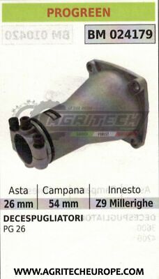 SUPPORTO CAMPANA FRIZIONE COMPLETO DECESPUGLIATORE PROGREEN PG26 ASTA Ø26