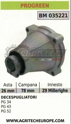 SUPPORTO CAMPANA FRIZIONE COMPLETO DECESPUGLIATORE PROGREEN PG26 PG43 PG52