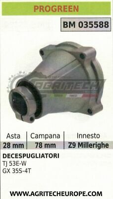 SUPPORTO CAMPANA FRIZIONE COMPLETO DECESPUGLIATORE KAWASAKI TJ53 ASTA PROGREEN