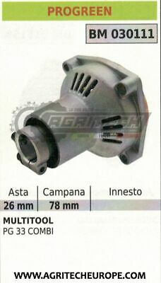 SUPPORTO CAMPANA FRIZIONE COMPLETO MULTITOOL MULTIATTREZZO PROGREEN PG33 COMBI