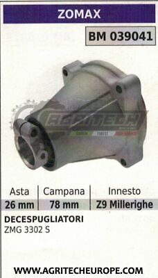 SUPPORTO CAMPANA FRIZIONE COMPLETO DECESPUGLIATORE ZOMAX ZMG 3302S ASTA Ø26