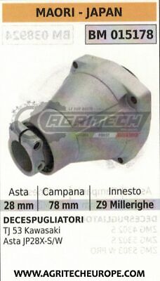 SUPPORTO CAMPANA FRIZIONE COMPLETO DECESPUGLIATORE KAWASAKI TJ53 ASTA MAORI Ø28