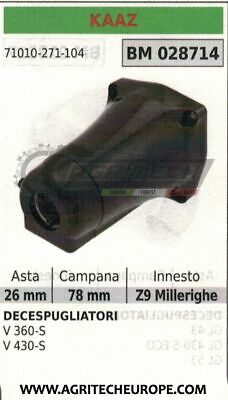 71010271104 CARTER CAMPANA FRIZIONE COMPLETO DECESPUGLIATORE KAAZ V360S V430S