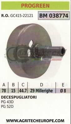 GC41522121 CAMPANA FRIZIONE DECESPUGLIATORE PROGREEN GREENCUT PG 43 52 Ø78