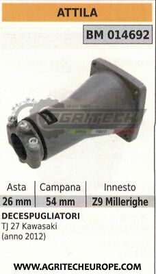 CAMPANA FRIZIONE COMPLETA DECESPUGLIATORE KAWASAKI TJ27 ASTA ATTILA DA 26mm
