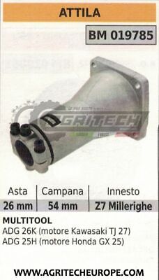 CAMPANA FRIZIONE COMPLETA MULTITOOL HONDA GX25 ASTA ATTILA ADG 25H Ø26