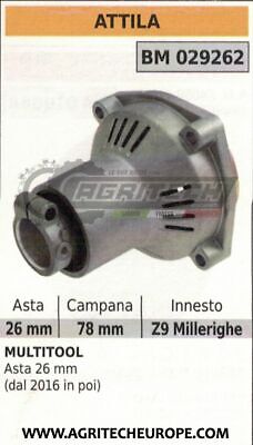 CAMPANA FRIZIONE COMPLETA MULTITOOL MULTIATTREZZO ATTILA ASTA Ø26