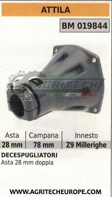 CAMPANA FRIZIONE COMPLETA DECESPUGLIATORE ATTILA CON ASTA DOPPIA Ø28