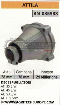 CAMPANA FRIZIONE COMPLETA DECESPUGLIATORE ATTILA ATJ 35 45 43 ASTA Ø28